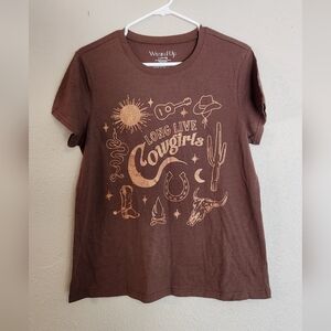 Long Live Cowgirls Graphic T Shirt Junior's Size L